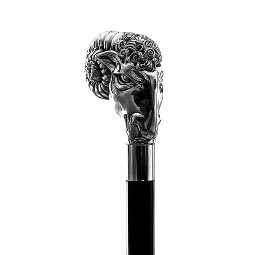 Spazierstock silber griff - silber,