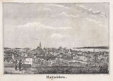 Hainichen Erzgeb. Gesamtansicht Original Lithografie 1840