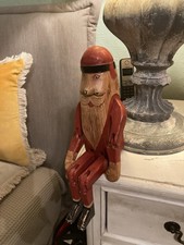 Weihnachtsmann Kantenhocker Holz Antik Vintage Zustand siehe Bilder