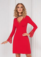 sexy langarm Damen Nachtkleid