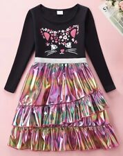 Mädchen Schickes Langarmkleid