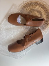 Damen Halbschuhe Ballerinas mit Riemchen und Absatz Größe 38
