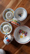 GRAZIELA Kinder Geschirr Zahlen-Spiel 70er vintage Teller Becher Thomas brigitte
