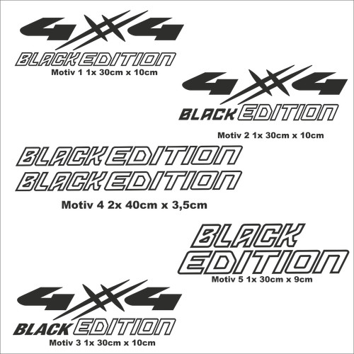 Aufkleber 4x4 black edition - 1,