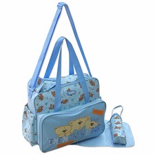 3 tlg Baby XL Wickeltasche Pflegetasche Windeltasche Babytasche Farbauswahl 40cm