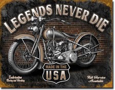 Motorrad Schild 30 x 40 cm groß USA Motto Oldtimer Poster *987