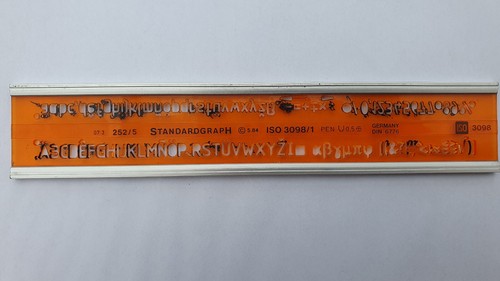 Schriftschablone standardgraph