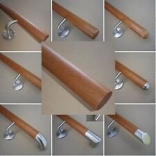 Mahagoni Handlauf Halter Ø42mm verschied. Enden Wand Treppe Geländer rotes Holz