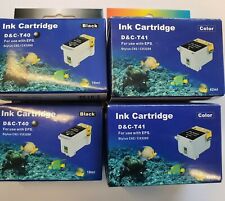 4 Patronen kompatibel für Epson Stylus C62 CX3200 ersetzen Epson T040 + T041