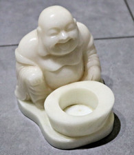 Buddha Calcit Edelstein Teelichthalter ca. 1750g Von KLAUS DREXEL