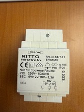 Ritto 6477.01 Transformator 6-12-18 Volt Video Netz Trafo