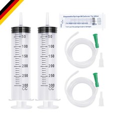 2 Stück Spritze 300ml, Spritze mit Schlauch, Spritze Groß, Wiederverwendbare ...