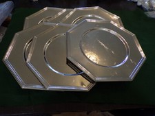 WMF Satz große schwere Platzteller achteckig für 6 Personen in Cromargan TOP!