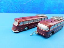 D09 Wiking 1:87 H0 MB Pullmann Bus mit Anhänger Gepäckaufbau unverglast