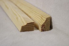 (a136)  10Stk 100cm Hohlkehlleiste massiv Kiefer 17x26mm Hohlkehl Holzleiste