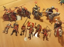 original Schleich Ritter, 5 Reiter zu Pferd u. 6 Fußkämpfer