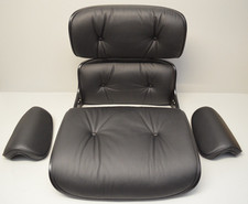 Vitra Eames Lounge Chair Lounge-Sessel Kunstleder Schwarz (unvollständig)