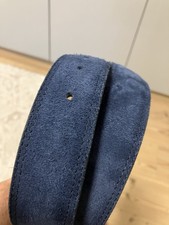 Ledergürtel Herren Gürtel Echtleder Blau 120 cm Made In Italy Neu