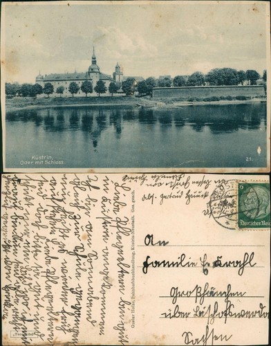 Postcard küstrin kostrzyn nad - küstrin,