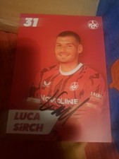 1 fc kaiserslautern Signierte Autogammkarte Von Luca Sirch Saison 2025/26