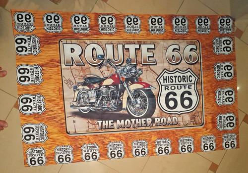 Bikerfahne bikerflagge route - -,