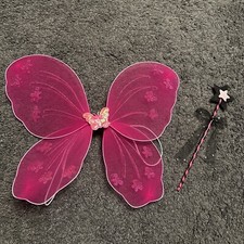 2 x Teile Karneval Fasching ? Schmetterling / Fee mit Flügel Kostüm Verkleidung