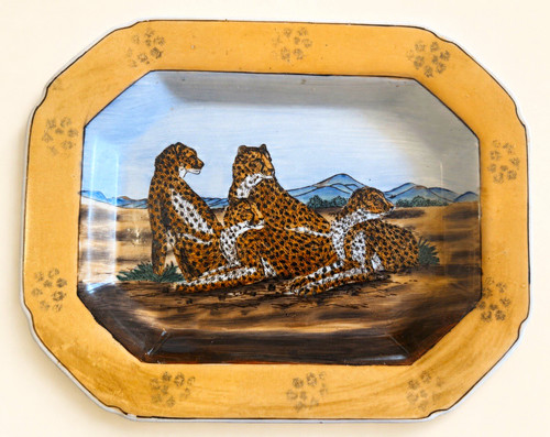 Large vintage leopard family - vintage,