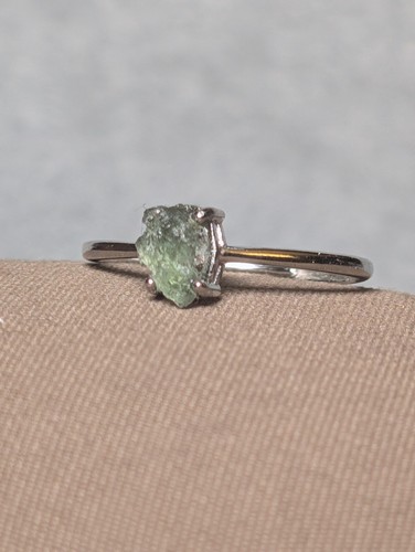 Moldavit nugget ring größe - ring,