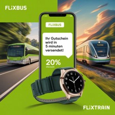 20% Rabatt FlixBus & FlixTrain Gutschein – Deutschlandweit – Sofort per Mail