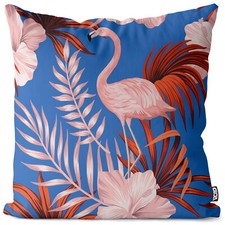 Vintage pink flamingo - pink, hibiskus
