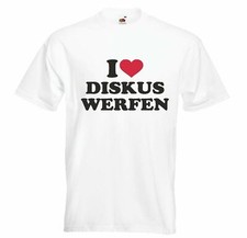 T-Shirt I LOVE DISKUS WERFEN -