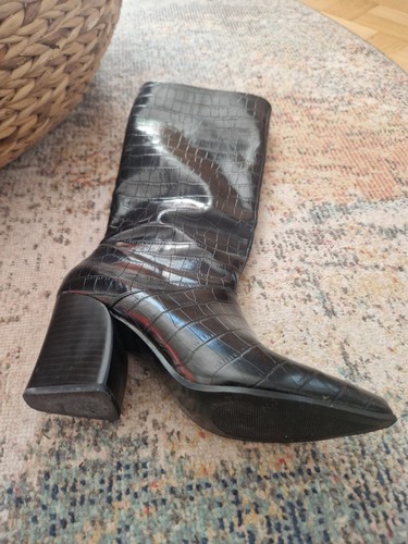Cowboy stiefel leder - lack, zara