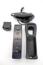 Nintendo Wii Controller/Fernbedienung Schwarz mit Nunchuk & Motion Plus Adapter