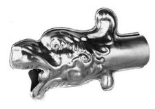 Löwenkopf Wasserspeier Titanzink d 42 Dachrinne Regenrinne Fallrohr Art.Nr.DKZ42