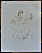 Otto Bachmann " Zirkustreiben "  erotische Lithografie, handsigniert u.datiert