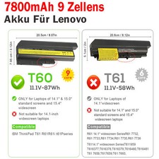 T60 7800mAh Akku Für Lenovo