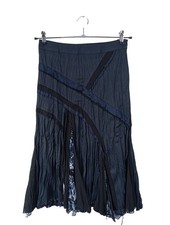 BIBA Godetrock Damen Rock Gr. DE 34 blau Casual-Look