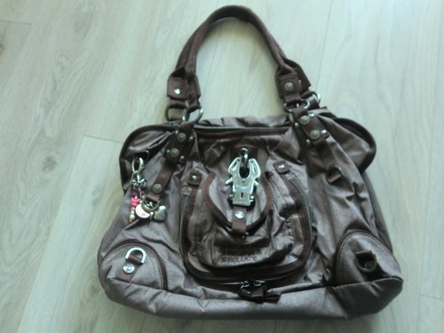 Handtasche braun melliert