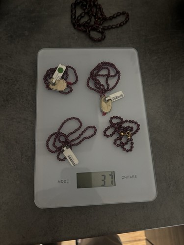 Granat perlenketten set - granat,