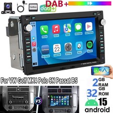 DAB+ Autoradio Für VW Polo 9N Golf MK4 Passat B5 Jetta T5 Android 15 Carplay KAM