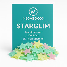 100-tlg Leuchtsterne Wandsticker 3D fluoreszierend für Schlafzimmer DE.