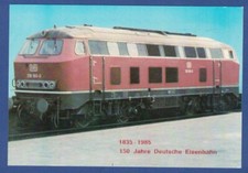 Privat Ganzsache 1985, Diesellok Baureihe 218, 150 Jahre Deutsche Eisenbahn