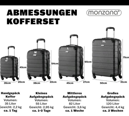 Monzana hartschalenkoffer - monzana,