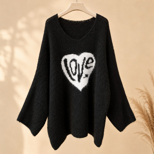 Damen kuschelpullover love - kuschelpullover,