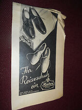 original Werbung Reklame Annonce Rieker Schuhe ca. 40er jahre