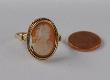 Kamee Gemme Ring Rotgold  750 Gold Vintage Antik Handarbeit