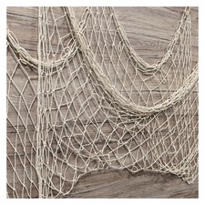 1x Deko Fischernetz 100 x 200 cm - naturfarbenes Fangnetz als Wanddekoration