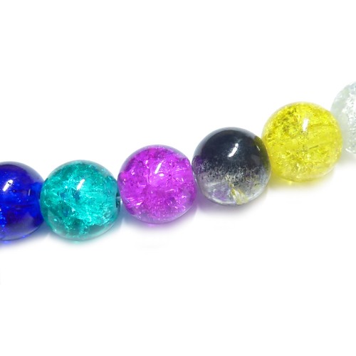 Glasperlen crackle rund mm - crackle, 8