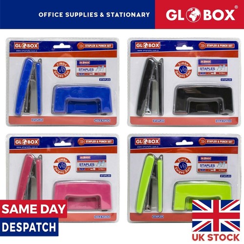 Metal stapler and - punch, +