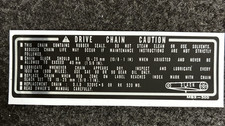Drive Chain Caution Decal